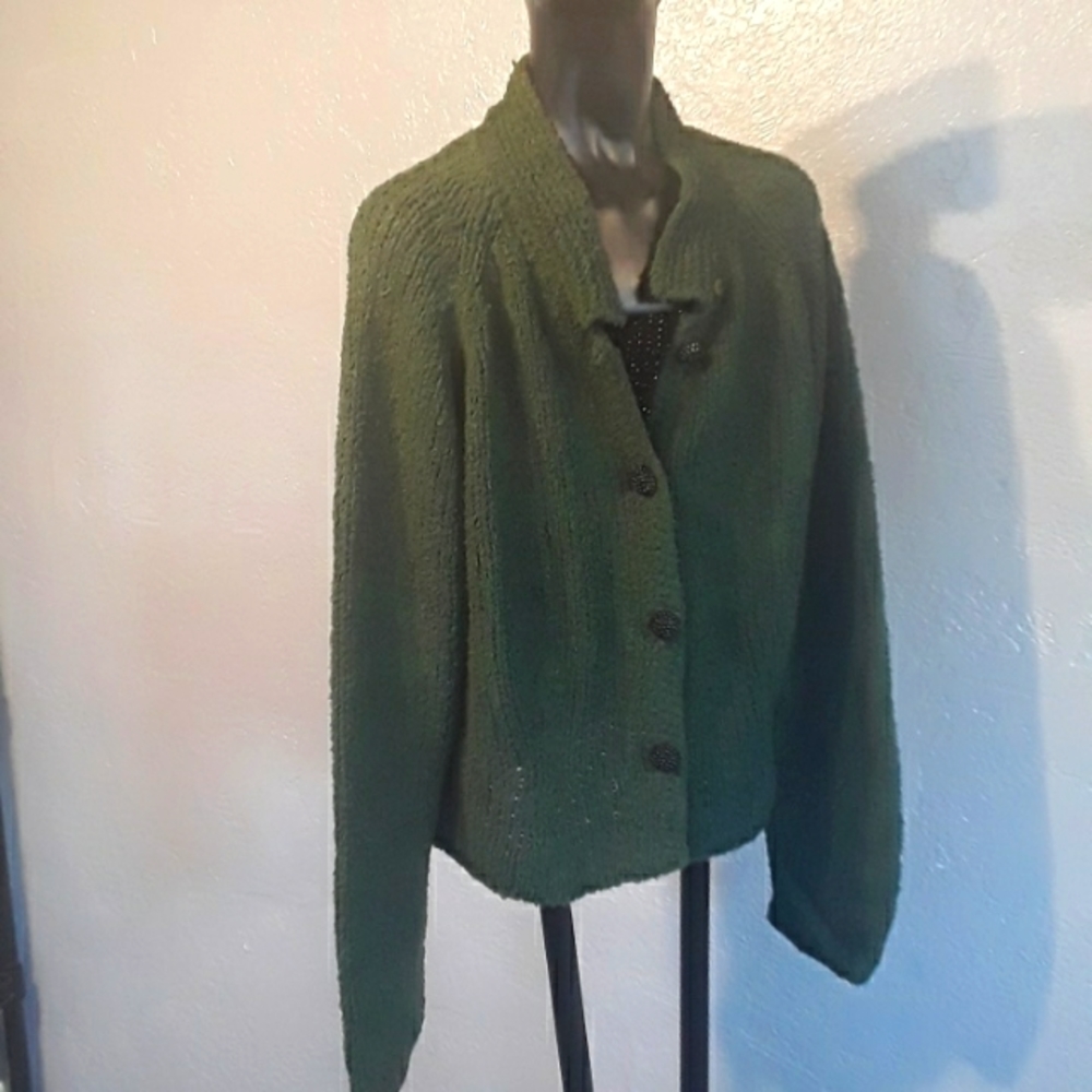 Vintage Michael Simon 1995 raw silk sweater made in Hong Kong